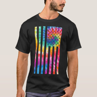 Camiseta Bandera estadounidense del tinte de los dedos Arco