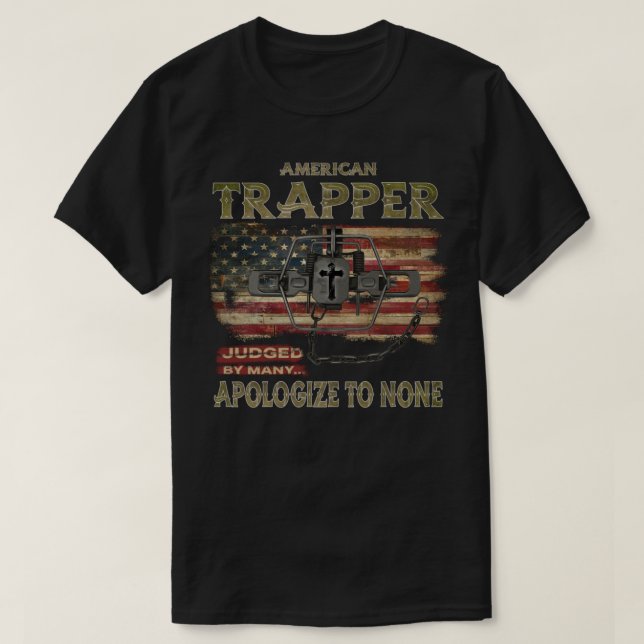 Camiseta Bandera estadounidense del Trapper Estadounidense  (Diseño del anverso)