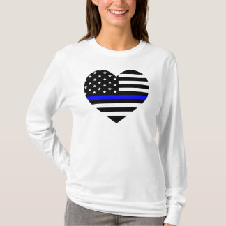 Camiseta Bandera estadounidense delgada de la línea azul - 