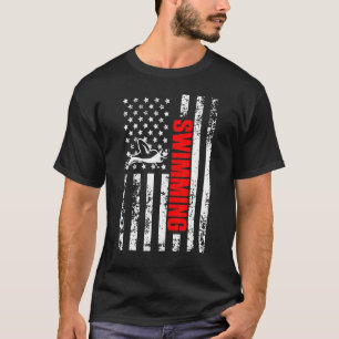 Camiseta Bandera Estadounidense Deportiva Natación Patrióti