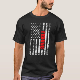 Camiseta Bandera Estadounidense Deportiva Patriótica Pesca