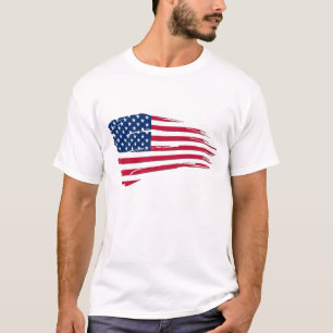 Camiseta Bandera estadounidense desgastada