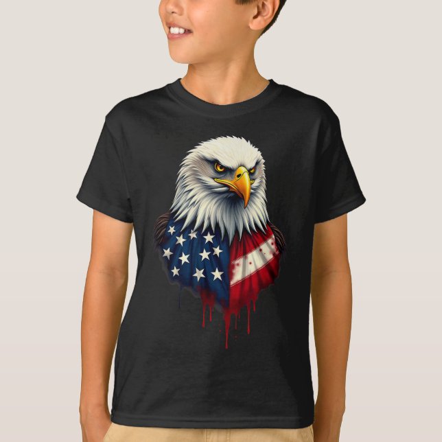 Camiseta Bandera estadounidense Día de la Independencia del (Anverso)