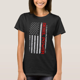 Camiseta Bandera estadounidense Diesel alimentado por una c