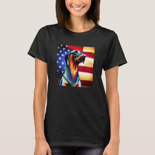 Camiseta Bandera estadounidense Doberman Perro engendró Mas