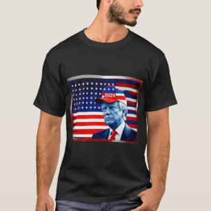 Camiseta Bandera estadounidense Donald Trump 2024