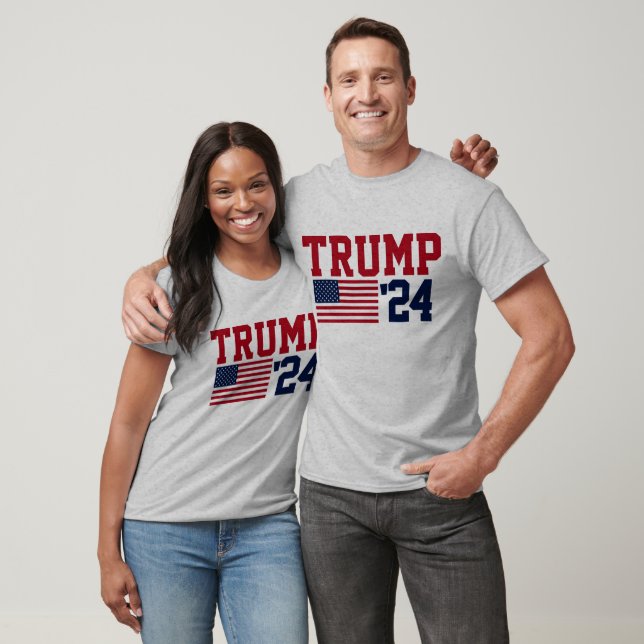 Camiseta Bandera estadounidense Donald Trump 2024 (Unisexo)