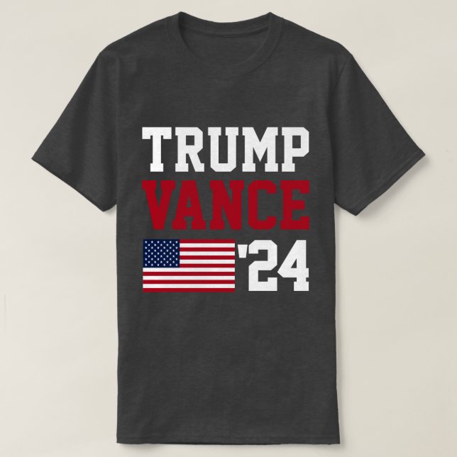 Camiseta Bandera estadounidense Donald Trump JD Vance 2024 (Diseño del anverso)