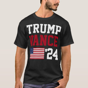 Camiseta Bandera estadounidense Donald Trump Jd Vance 2024