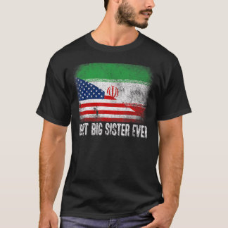 Camiseta Bandera estadounidense e Irán Mejor Hermana de la 