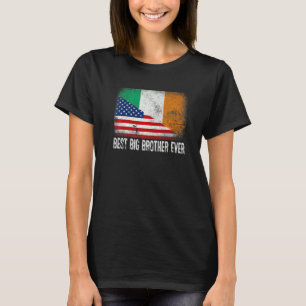 Camiseta Bandera estadounidense e Irlanda Mejor Hermano Jam