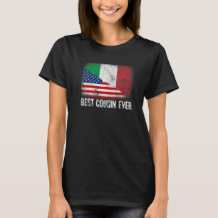 Camiseta Bandera estadounidense e Italia Mejor Primo de la