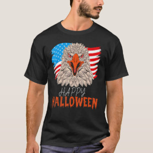 Camiseta Bandera estadounidense Eagle Halloween