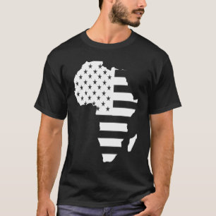 Camiseta Bandera estadounidense en África forma Mes de la H