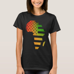 Camiseta Bandera estadounidense en mapa africano Mes de his