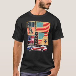 Camiseta Bandera Estadounidense Estampando Estados Unidos 4