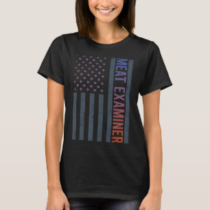 Camiseta Bandera estadounidense - Examinador de carne