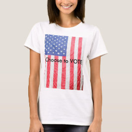 Camiseta Bandera estadounidense femenina elige votar camise