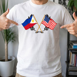 Camiseta Bandera Estadounidense Filipina Patrimonio Filipin