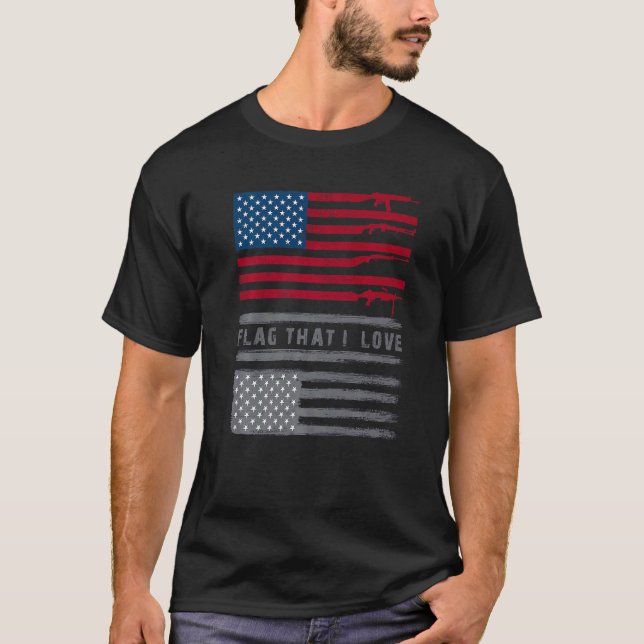 Camiseta Bandera estadounidense gay patrias a Estados Unido (Anverso)