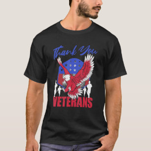 Camiseta Bandera estadounidense gracias a veteranos orgullo