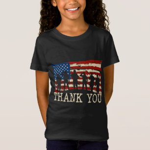 Camiseta Bandera estadounidense Gracias Veteranos