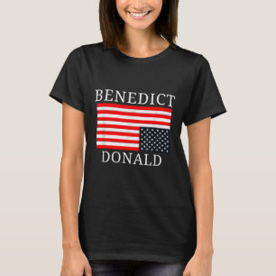 Camiseta Bandera estadounidense graciosa Benedicto Donald A