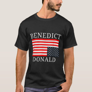 Camiseta Bandera estadounidense graciosa Benedicto Donald A