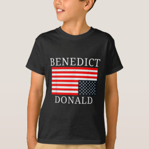 Camiseta Bandera estadounidense graciosa Benedicto Donald A