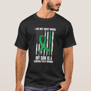 Camiseta Bandera Estadounidense Green Cp Mom Cerebral Pal