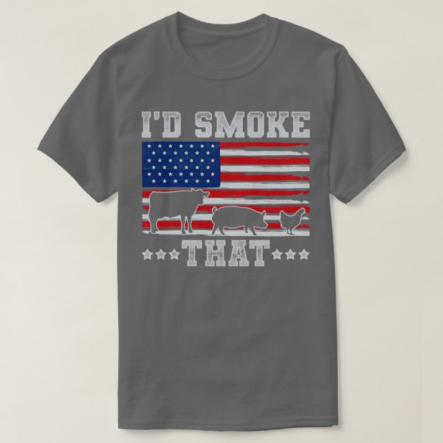Camiseta Bandera estadounidense Grill BBQ (Diseño del anverso)