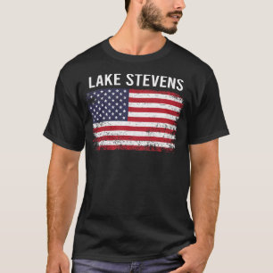 Camiseta Bandera estadounidense grunge Lago Stevens