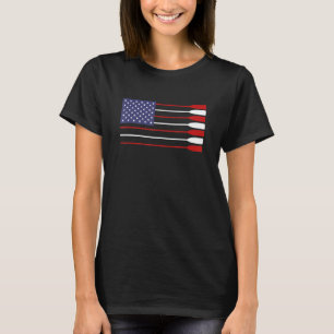Camiseta Bandera estadounidense Guay Rowing Oar Paddle Rowe