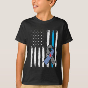 Camiseta Bandera estadounidense guerrera diabética concienc
