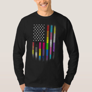 Camiseta Bandera Estadounidense Homosexual Lgbt Bandera Lgb