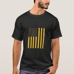 Camiseta Bandera estadounidense Honeycomb Honey Bee Beeke