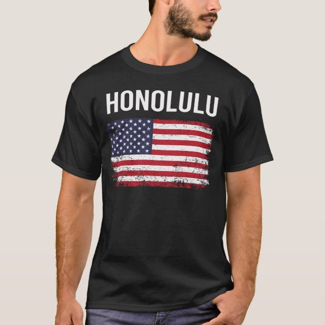 Camiseta Bandera estadounidense Honolulu (Anverso)