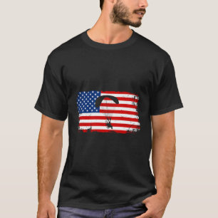 Camiseta Bandera estadounidense impulsó el parapente paramo