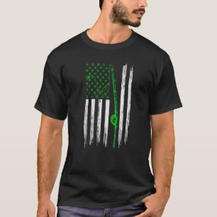 Camiseta Bandera estadounidense irlandesa angustiado St Pat