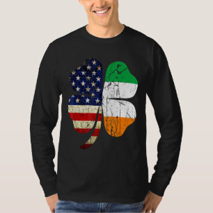 Camiseta Bandera estadounidense irlandesa en problemas