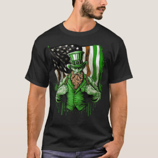 Camiseta Bandera estadounidense irlandesa Lincoln St