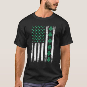 Camiseta Bandera estadounidense irlandesa se nutre de St Pa