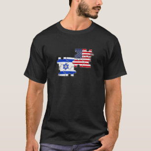 Camiseta Bandera estadounidense israelí