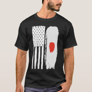 Camiseta Bandera estadounidense japonesa Orgullo de Japón E