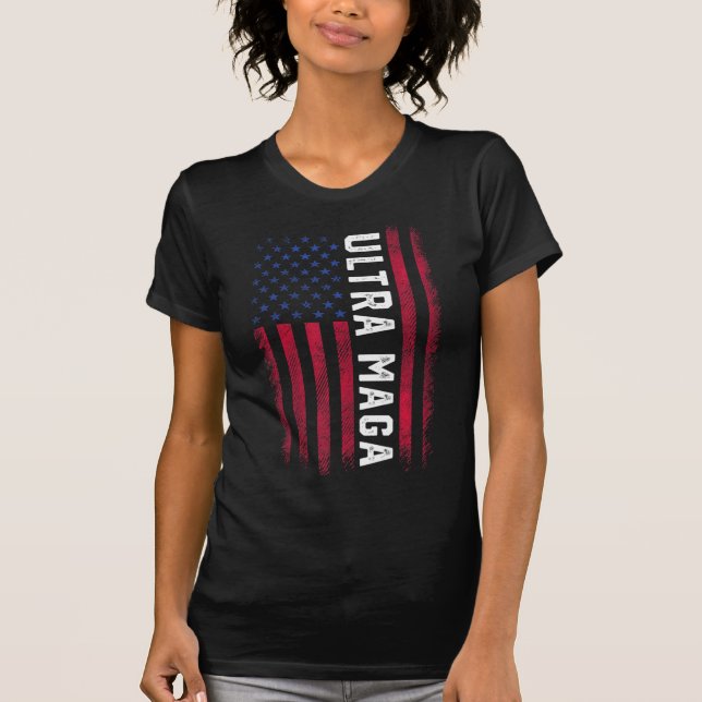 Camiseta Bandera estadounidense Joe Biden Ultra Maga Ultra  (Anverso)