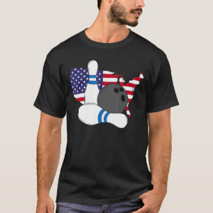 Camiseta Bandera Estadounidense Jugador De Bolas Patriótico