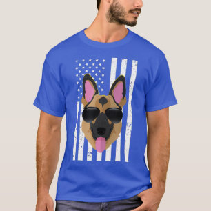 Camiseta Bandera estadounidense K9 Gift Police Dog German S