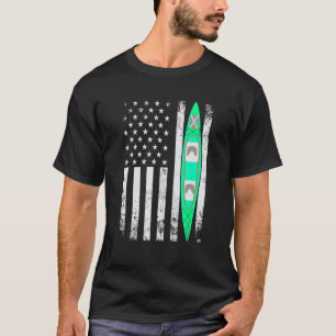 Camiseta Bandera estadounidense Kayak Deportes Patriótico K