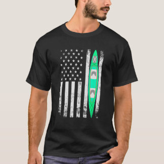 Camiseta Bandera estadounidense Kayak Deportes Patriótico K