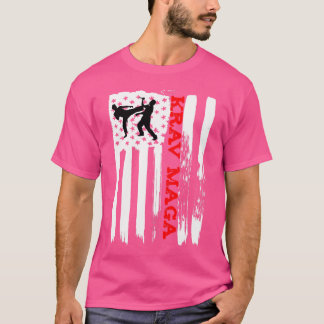 Camiseta Bandera estadounidense Krav Maga Mma Tshirt Marcia
